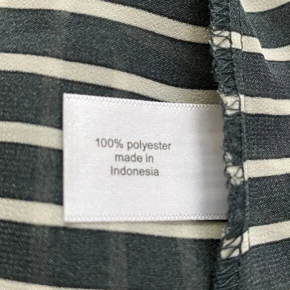 Lane Bryant Womens Navy/White Striped Button-Up Tunic Collared Size 22/24 Sheer - Picture 4 of 11